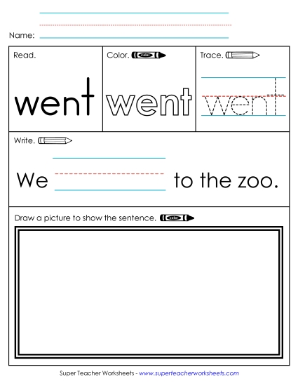 Worksheet 3: Went Worksheet 3: Went