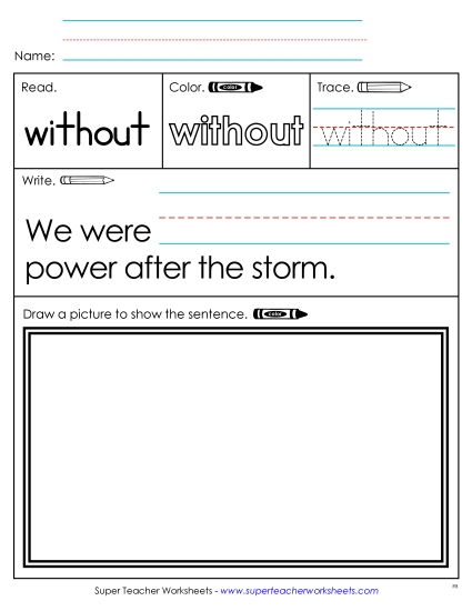 Worksheet 3: Without Worksheet 3: Without