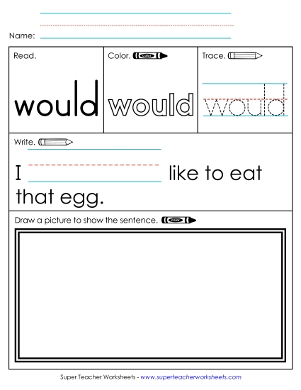Worksheet 3: Would