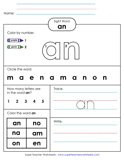 Worksheet 4: An