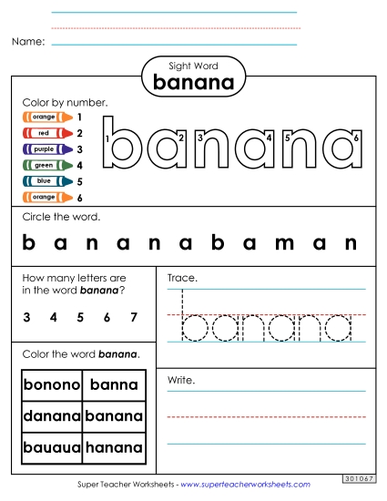 Worksheet 4: Banana Worksheet 4: Banana