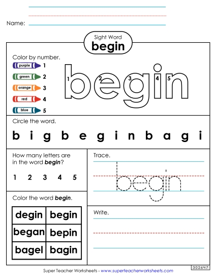 Worksheet 4: Begin Worksheet 4: Begin