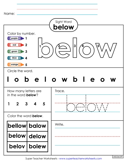 Worksheet 4: Below Worksheet 4: Below