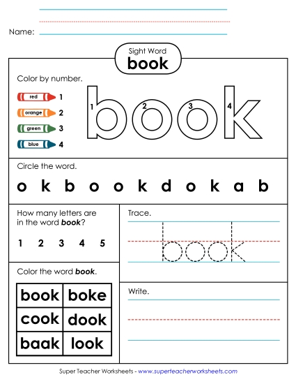 Worksheet 4: Book