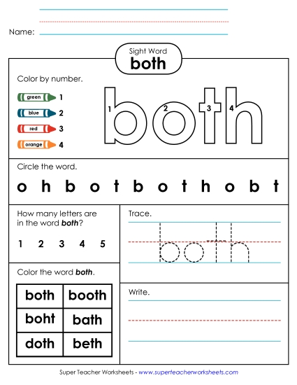 Worksheet 4: Both Worksheet 4: Both