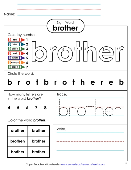 Worksheet 4: Brother