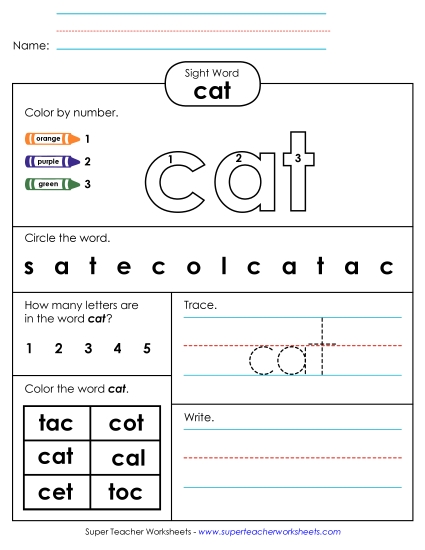 Worksheet 4: Cat