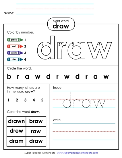Worksheet 4: Draw Worksheet 4: Draw