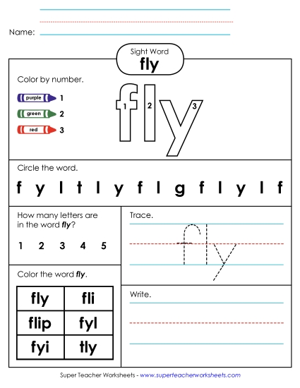 Worksheet 4: Fly