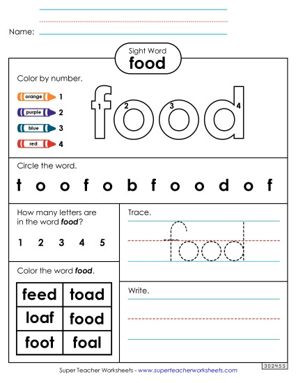 Worksheet 4: Food Worksheet 4: Food