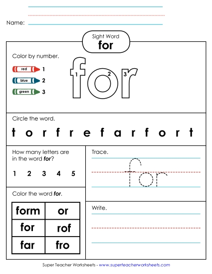Worksheet 4: For Worksheet 4: For