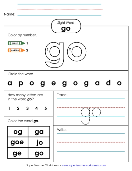 Worksheet 4: Go