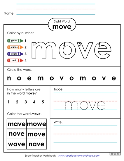 Worksheet 4: Move Worksheet 4: Move