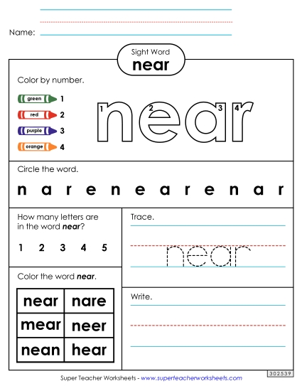 Worksheet 4: Near Worksheet 4: Near
