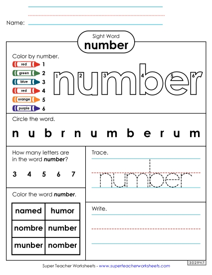 Worksheet 4: Number Worksheet 4: Number