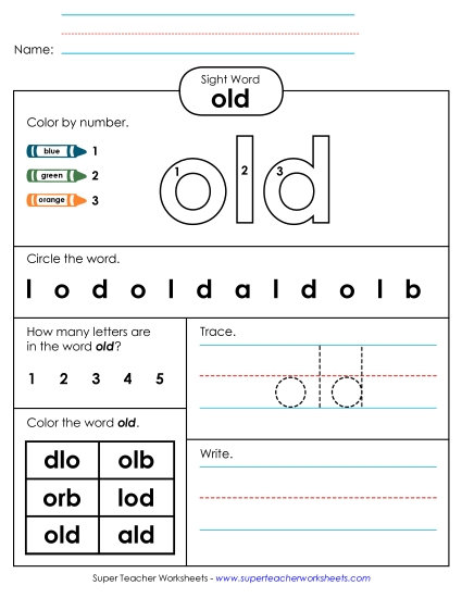 Worksheet 4: Old Worksheet 4: Old
