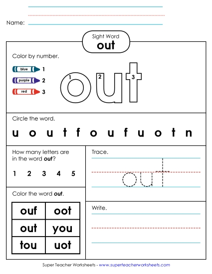 Worksheet 4: Out Worksheet 4: Out