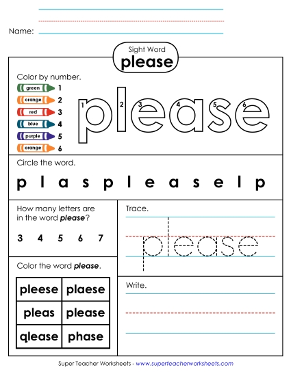 Worksheet 4: Please Worksheet 4: Please