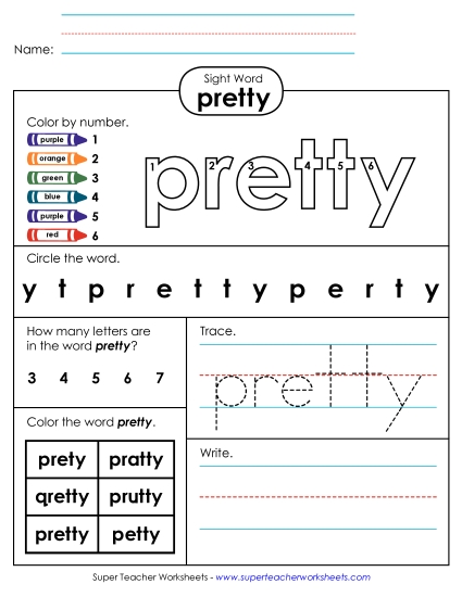Worksheet 4: Pretty Worksheet 4: Pretty