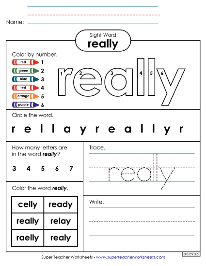 Worksheet 4: Really