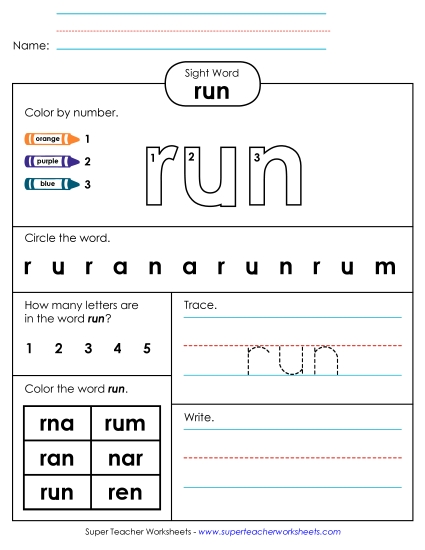 Worksheet 4: Run Worksheet 4: Run