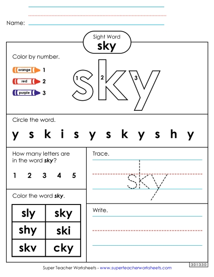Worksheet 4: Sky Worksheet 4: Sky