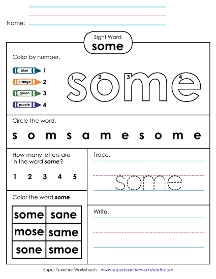 Worksheet 4: Some Worksheet 4: Some