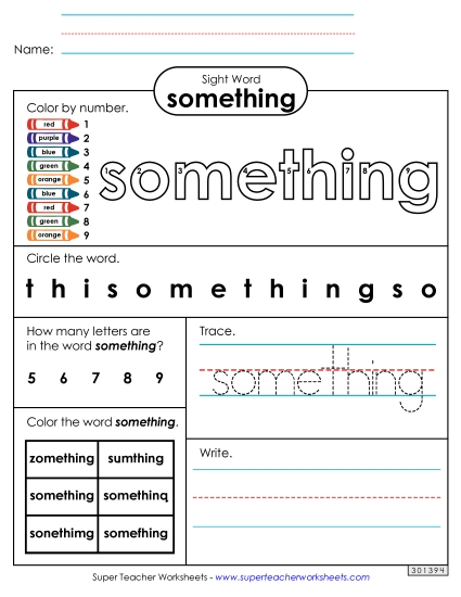 Worksheet 4: Something Worksheet 4: Something