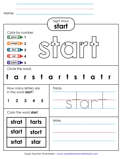 Worksheet 4: Start Worksheet 4: Start