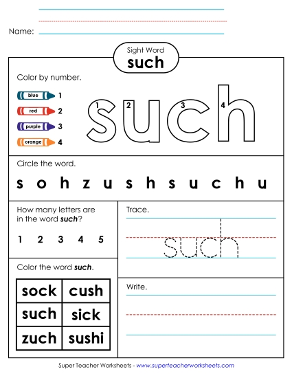 Worksheet 4: Such Worksheet 4: Such