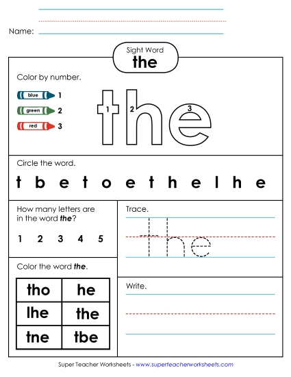 Worksheet 4: The Worksheet 4: The