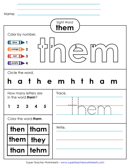 Worksheet 4: Them Worksheet 4: Them