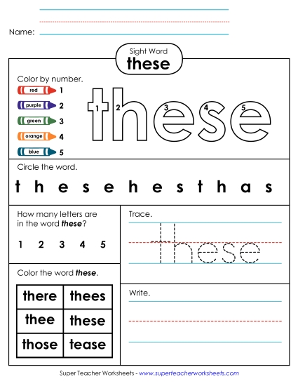 Worksheet 4: These Worksheet 4: These