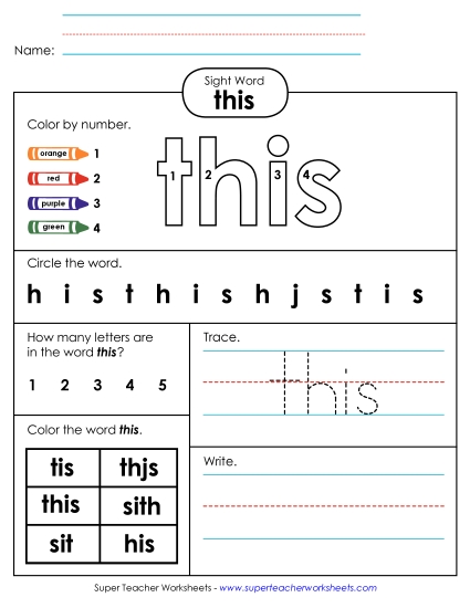 Worksheet 4: This Worksheet 4: This