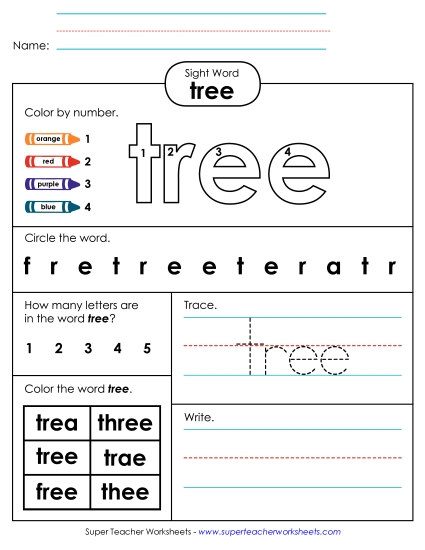 Worksheet 4: Tree Worksheet 4: Tree