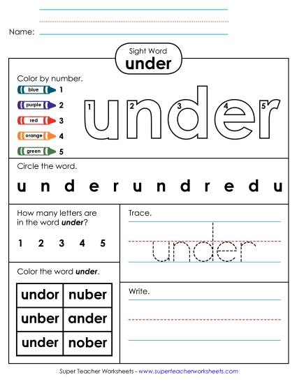 Worksheet 4: Under Worksheet 4: Under