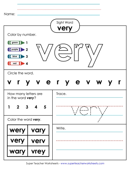 Worksheet 4: Very Worksheet 4: Very