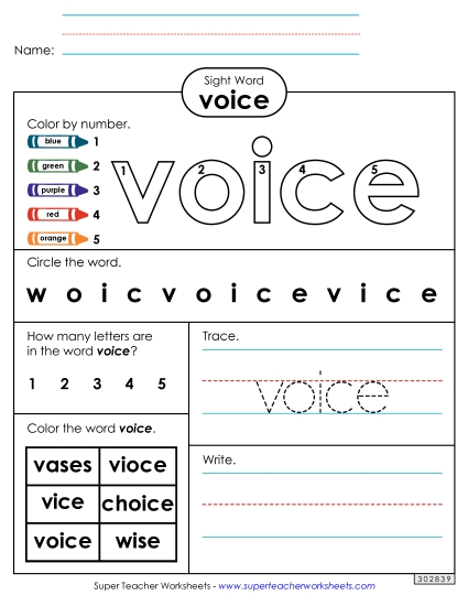 Worksheet 4: Voice Worksheet 4: Voice
