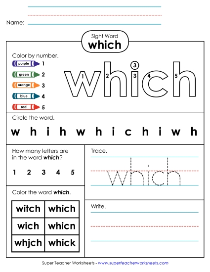 Worksheet 4: Which Worksheet 4: Which
