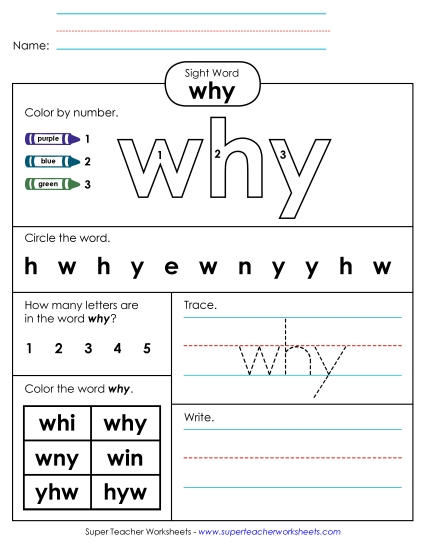 Worksheet 4: Why Worksheet 4: Why