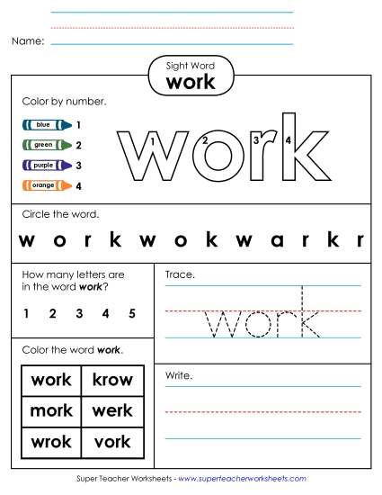 Worksheet 4: Work Worksheet 4: Work