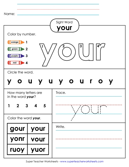 Worksheet 4: Your Worksheet 4: Your