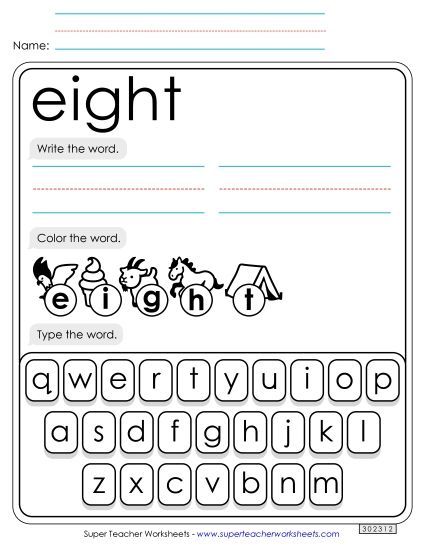 Write, Color, Type: Eight