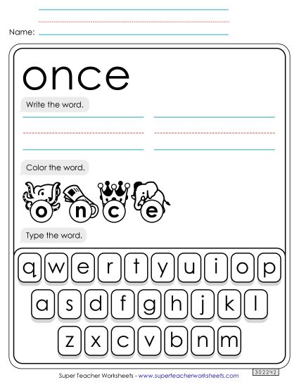 Write, Color, Type: Once Write, Color, Type: Once