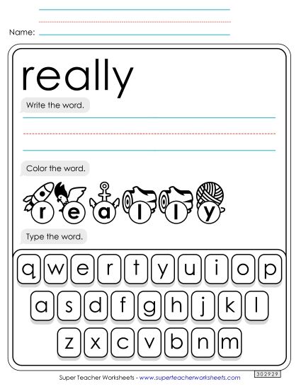 Write, Color, Type: Really Write, Color, Type: Really