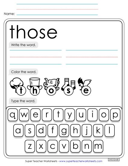 Write, Color, Type: Those Write, Color, Type: Those