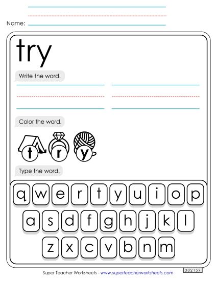 Write, Color, Type: Try