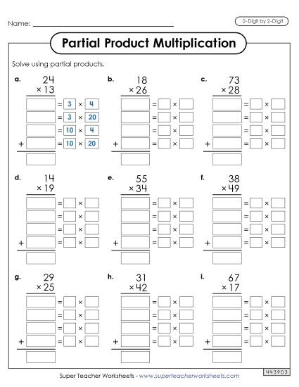 2-Digit by 2-Digit - Write Out the Factors (Partial Products: 2-Digit by 2-Digit) 2-Digit by 2-Digit - Write Out the Factors (Partial Products: 2-Digit by 2-Digit)