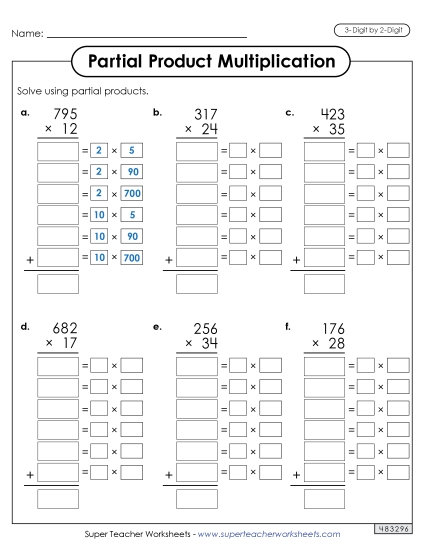 3-Digit by 2-Digit - Write Out the Factors (Partial Products: 3-Digit by 2-Digit) 3-Digit by 2-Digit - Write Out the Factors (Partial Products: 3-Digit by 2-Digit)