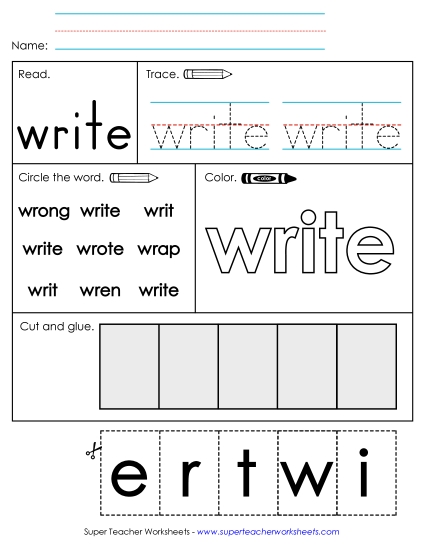 Individual Sight Words - Write (Sight Word) Individual Sight Words - Write (Sight Word)